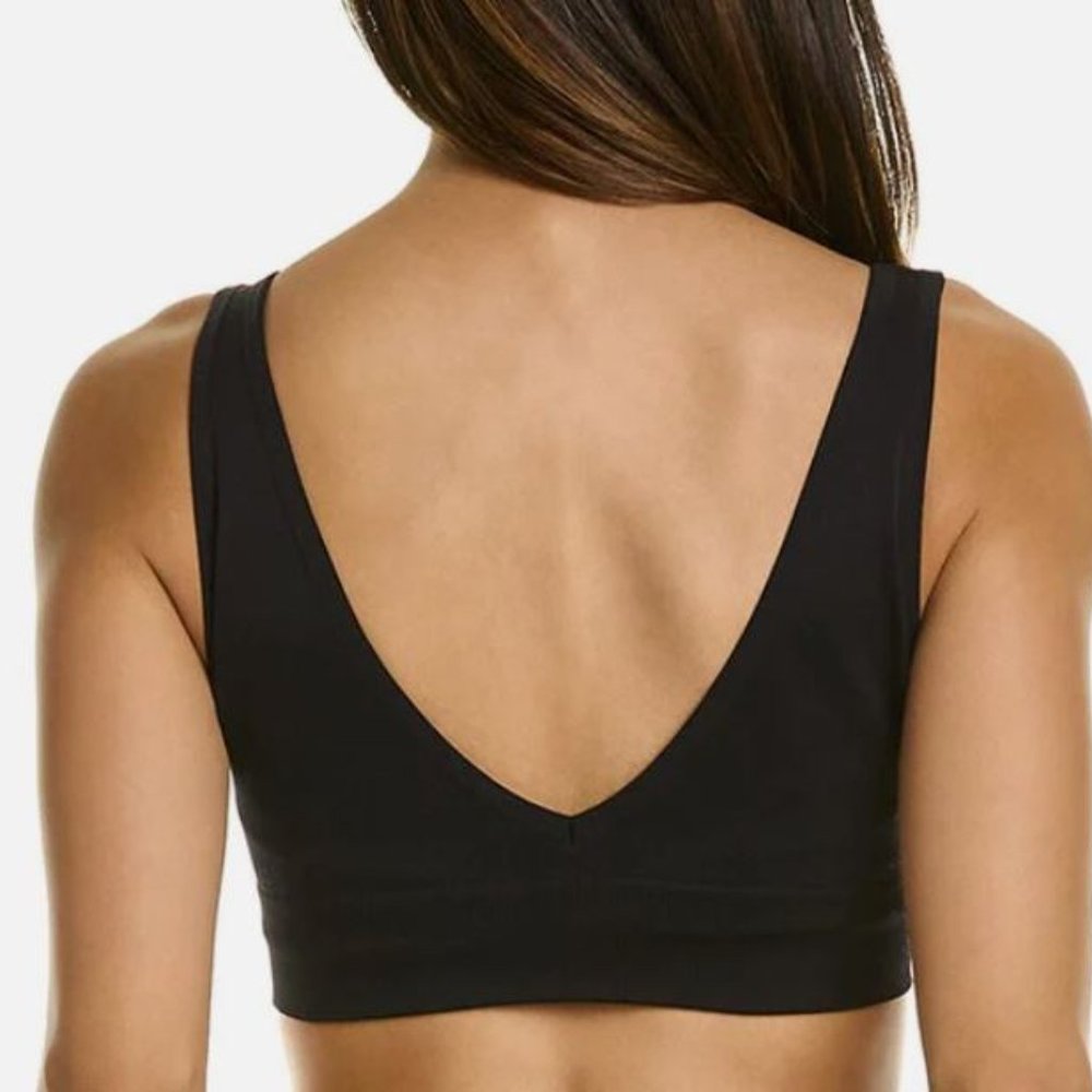WeWoreWhat V-Neck Bra Top- Black- Size M- NWT - Picture 2 of 5